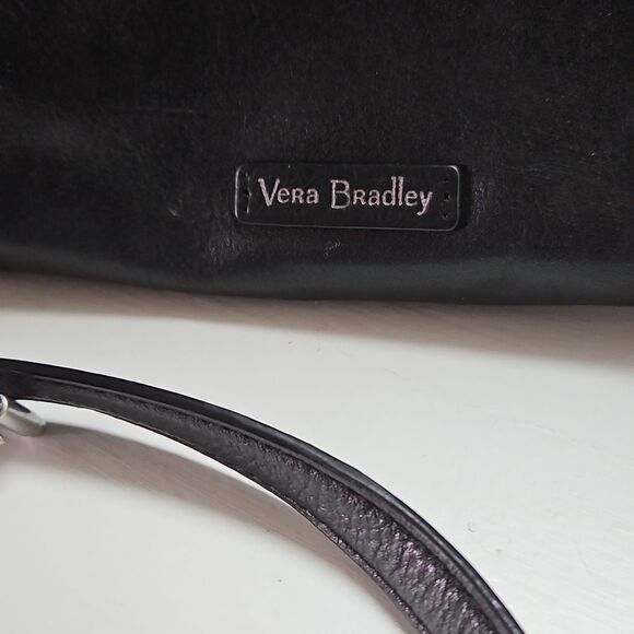 Vera Bradley Black Leather Crossbody Bag - Picture 3 of 12
